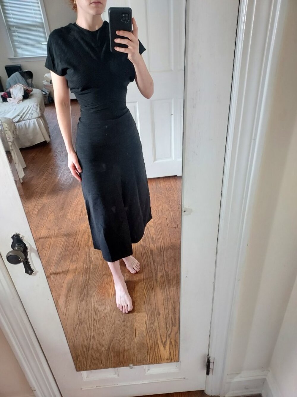 Toteme Black Slouch Waist Maxi Dress
